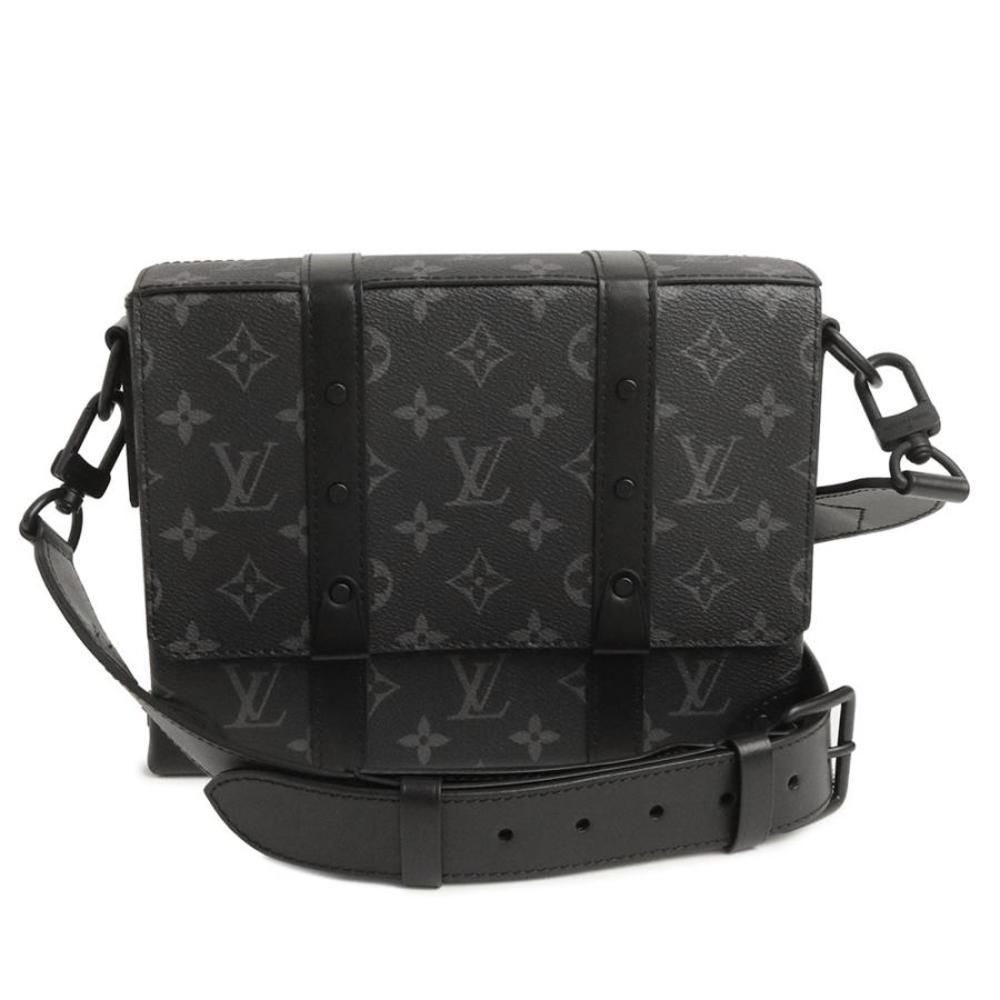 Louis Vuitton Trunk Messenger PM Shoulder Bag Diagonal Monogram Eclipse Black